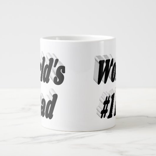 Vater Black Halbtext Riesenkaffee Tasse (Vorderseite)
