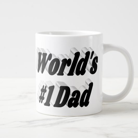 Vater Black Halbtext Riesenkaffee Tasse (Rechts)