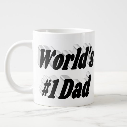 Vater Black Halbtext Riesenkaffee Tasse (Links)