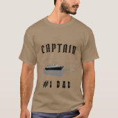 Vater Black Modern Daddy Vater Captain Khaki T-Shirt (Vorderseite)