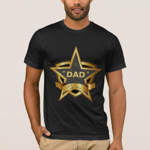 Vater Black und Gold Star T - Shirt