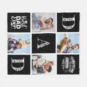 Vater Blanket Personalisiertes Geschenk für Männer Fleecedecke (Vorderseite (Horizontal))
