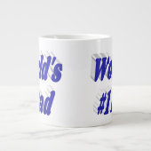 Vater blauer Halbtext Jumbo-Tasse (Vorderseite)