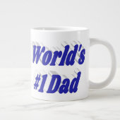 Vater blauer Halbtext Jumbo-Tasse (Rechts)