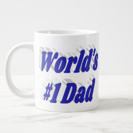Vater blauer Halbtext Jumbo-Tasse