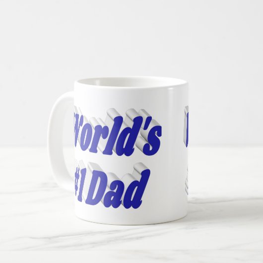 Vater blauer Halbtext Kaffeetasse (Vorderseite Links)