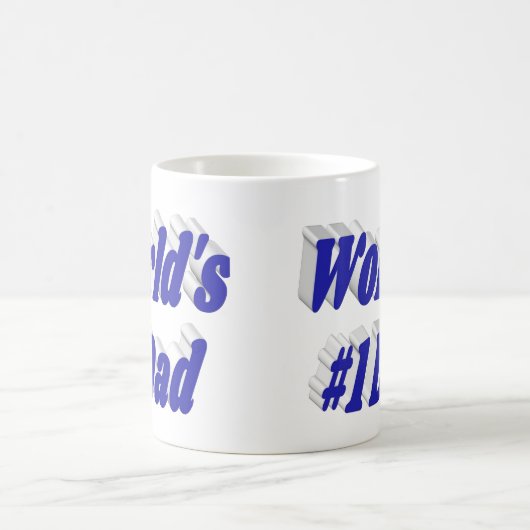 Vater blauer Halbtext Kaffeetasse (Mittel)