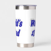 Vater blauer Halbtext Thermobecher (Links)