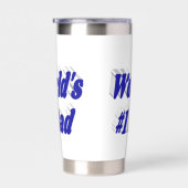 Vater blauer Halbtext Thermobecher (Rechts)