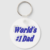 Vater blauer Text Schlüsselanhänger (Vorderseite)