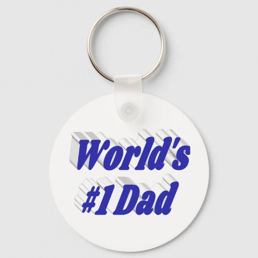 Vater blauer Text Schlüsselanhänger (Vorderseite)