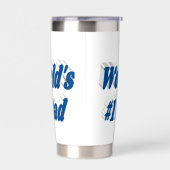 Vater-Blauer Text Vathage Day Thermobecher (Links)