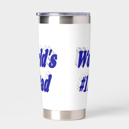 Vater blauer Text Vathage Day Thermobecher (Rechts)