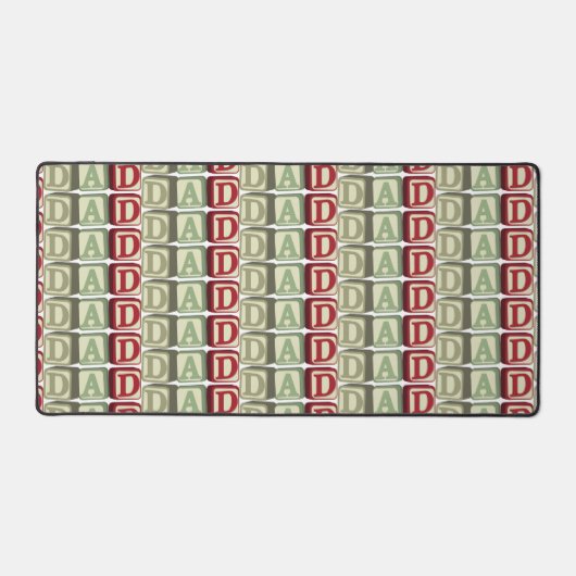 Vater Blocks Pattern Vater Daddy Theme Schreibtischunterlage (Vorderseite)