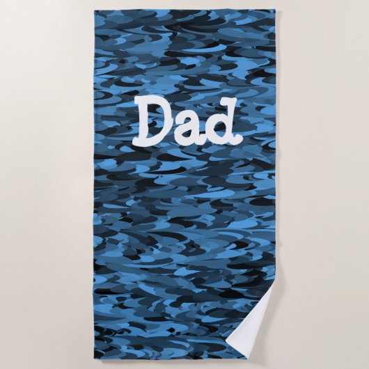 Vater Blue Black Strandtuch (Vorderseite)