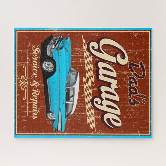 Vater Blue Chevy Garage Puzzle (Horizontal)