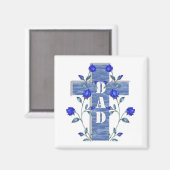 Vater Blue Crossmagnet Magnet (Vorderseite/Rückseite)