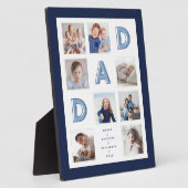 VATER Blue Letters Family Foto Collage Navy Frame Fotoplatte (Seite)