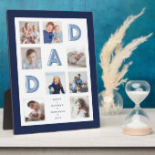 VATER Blue Letters Family Foto Collage Navy Frame Fotoplatte (Seite)