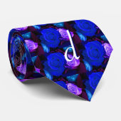 Vater Blue Lila Rose Krawatte (Gerollt)