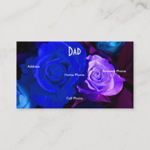 Vater Blue Lila Rose Visitenkarte Telefonnummerkarte