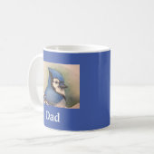 Vater Bluejay glückliche Tasse zum Vater (Vorderseite Links)