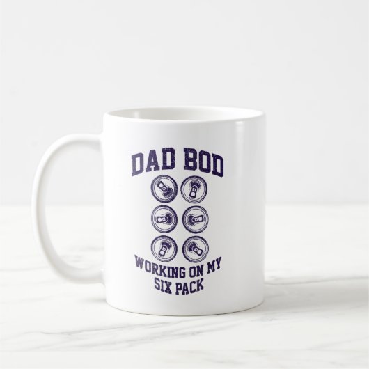 Vater Bod arbeitet mit meinem Sixpack-Shirt Kaffeetasse (Links)
