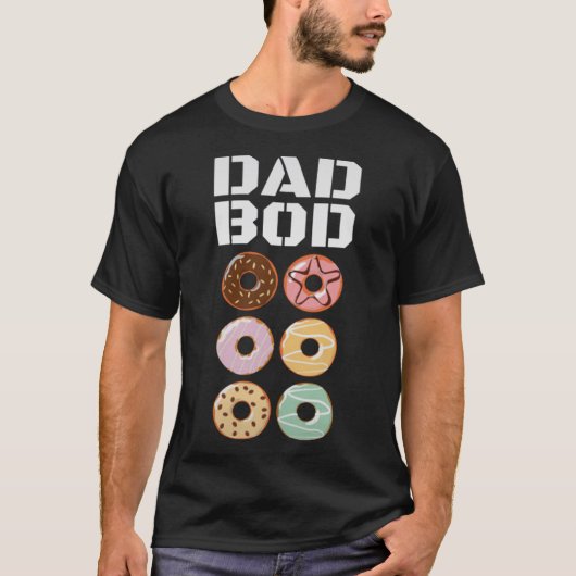 Vater Bod Donut Six Pack Daddy Gym T-Shirt (Vorderseite)