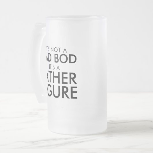 Vater Bod Father Abbildung Mattglas Bierglas (Vorderseite Links)