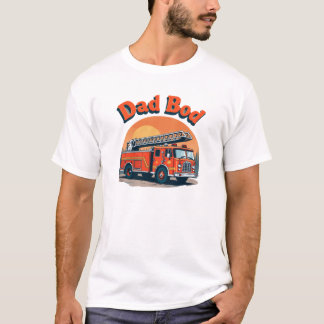 Vater Bod Fire Truck T - Shirt - Funny