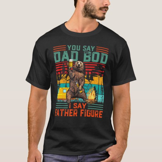 Vater Bod für Vater Vintag Bärengetränk T-Shirt (Vorderseite)
