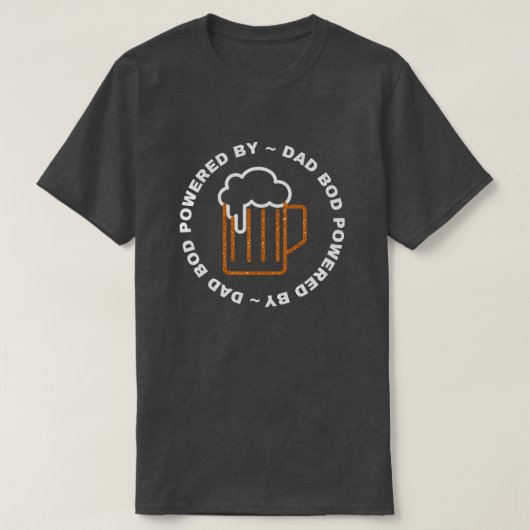 Vater-Bod mit Bier-Glitzer-T - Shirt (Design vorne)