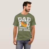 Vater-Bod mit Hot Dogs Vater Abbildung T-Shirt (Vorne ganz)