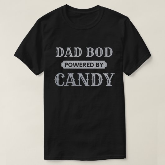 Vater Bod mit Süßigkeiten Glitzer T - Shirt (Design vorne)