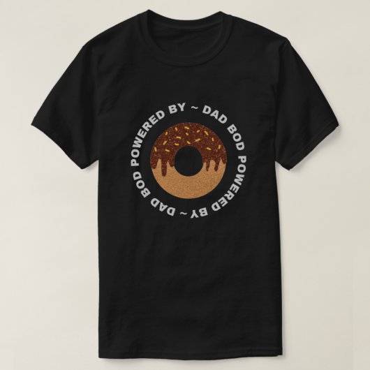 Vater Bod Powered by Donuts Glitzer T - Shirt (Design vorne)