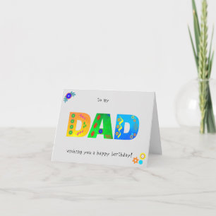 VATER Bold Boho Geburtstagskarte Karte