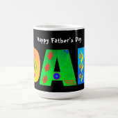 VATER Bold Geometric Boho Vatertag Kaffeetasse (Mittel)