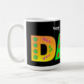 VATER Bold Geometric Boho Vatertag Kaffeetasse (Links)