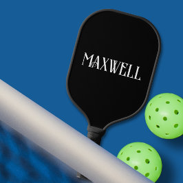 Vater Boss Simple Black Bold Typografy Familiennam Pickleball Schläger