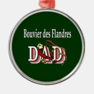 Vater Bouvier des Flandres Silbernes Ornament