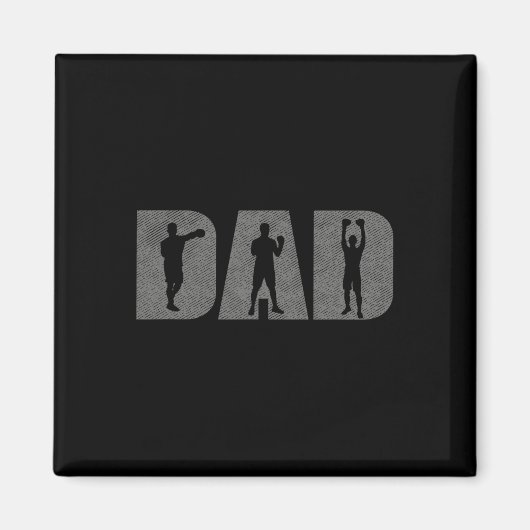 Vater Boxer Fathers Day Boxing Lover Box Geschenk Magnet (Vorne)