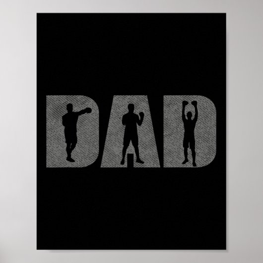 Vater Boxer Fathers Day Boxing Lover Box Geschenk  Poster (Vorne)