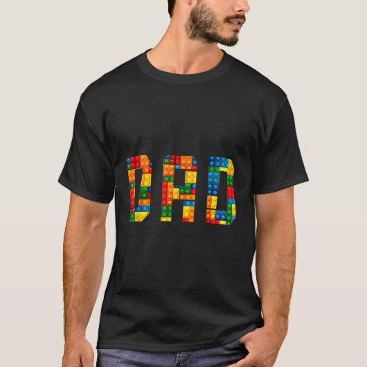 Vater Brick Builder Funny Blocks Master Builder Me T-Shirt (Vorderseite)
