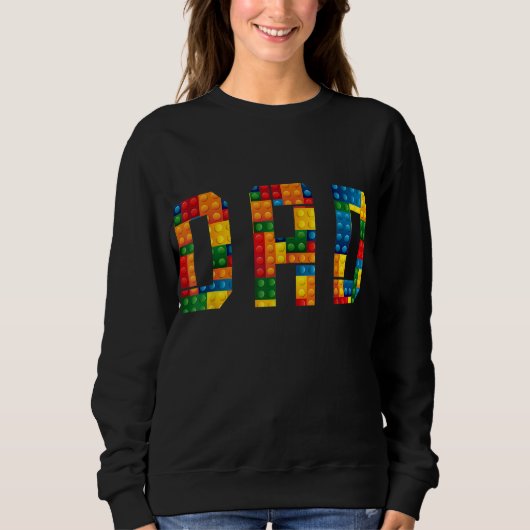 Vater Brick Builder Funny Blocks Master Builder Sweatshirt (Vorderseite)