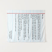 Vater-Brief-Foto-Geschenk Wandteppich (Vorderseite (Horizontal))