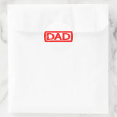 Vater Briefmarke Runder Aufkleber (Tasche)