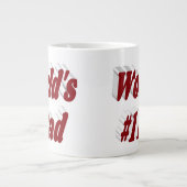 Vater burgundy Halbtext Jumbo-Tasse (Vorderseite)
