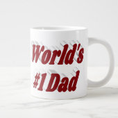 Vater burgundy Halbtext Jumbo-Tasse (Rechts)