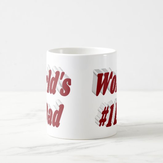 Vater burgundy Halbtext Kaffeetasse (Mittel)