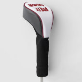 Vater burgundy text golf headcover (angewinkelt)